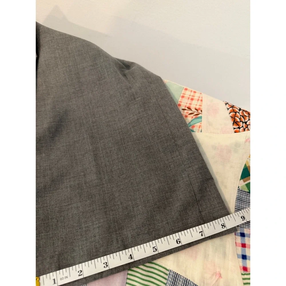 Banana Republic Mens 36x32 Tailored Slim Fit Grey 100% Wool Dress Pants Trousers